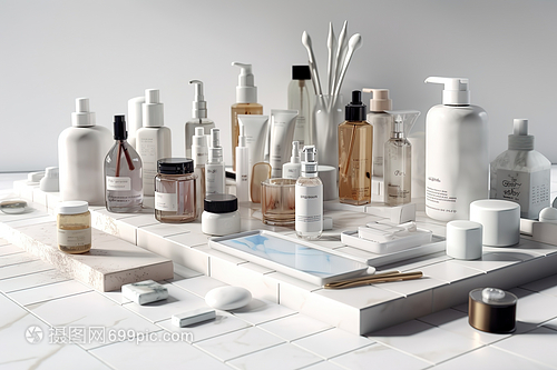 簡(jiǎn)約化妝品產(chǎn)品展示數(shù)字藝術(shù)